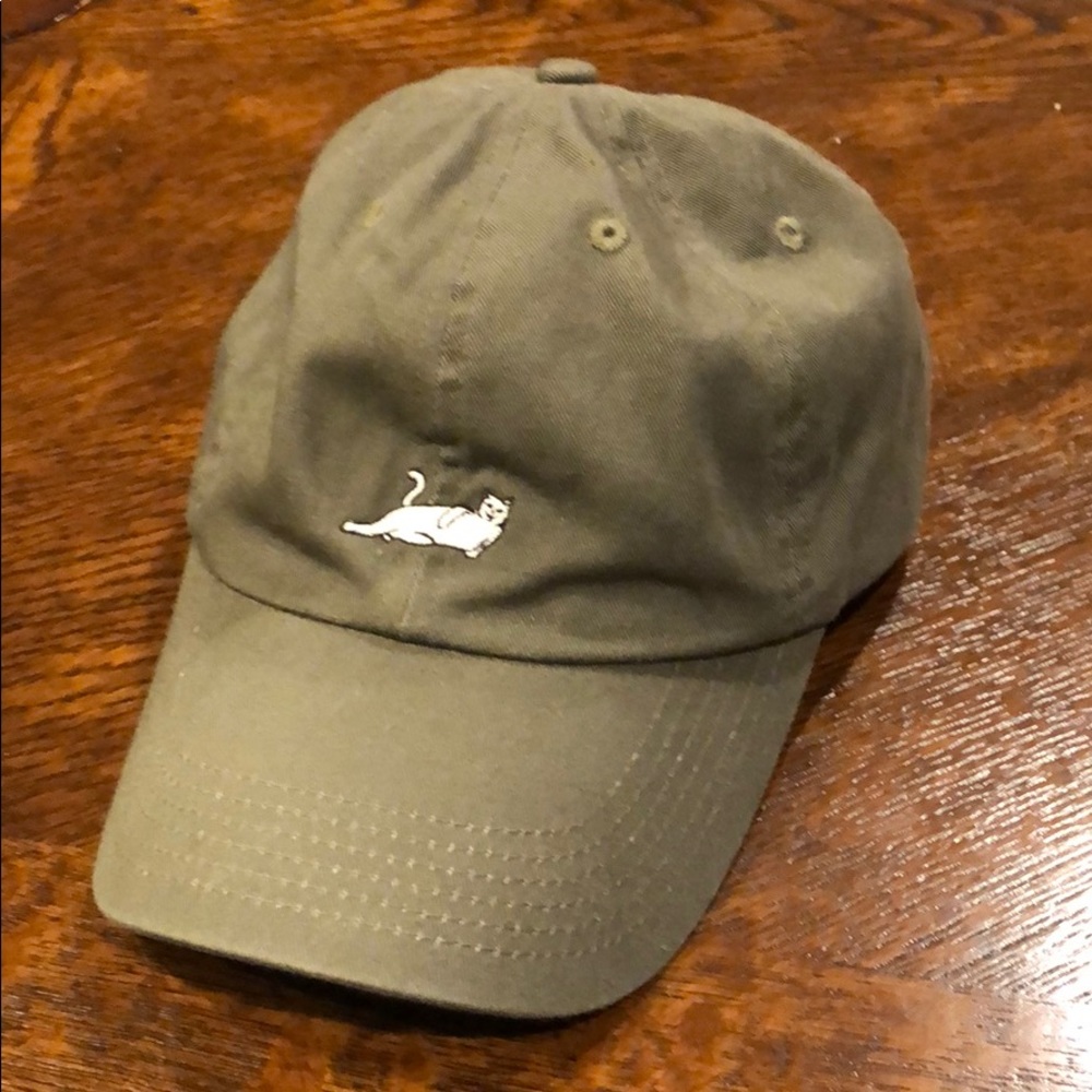 RIPNDIP Hat Green Lazy Cat